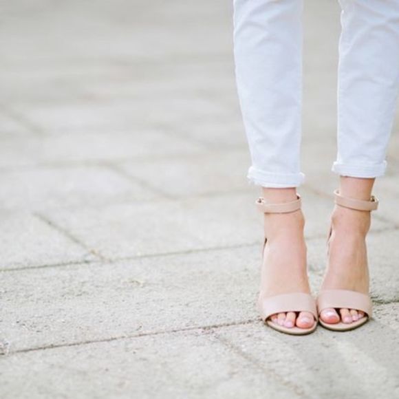 Nine West Shoes - Nine West Izzy Ankle Strap Heel In Nude